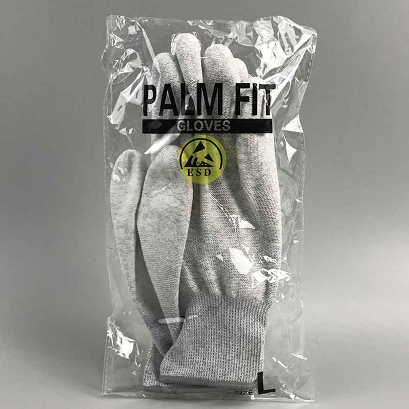 Găng tay phủ bằng sợi carbon esd pu